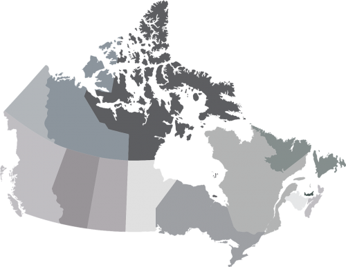 Žemėlapis, Kanada, Provincijos, Teritorijos, Alberta, Britų Kolumbija, Manitoba, Naujasis Bransvikas, Newfoundland Ir Labradoras, Naujoji Škotija, Ontarijas, Princas Edvardo Sala, Quebec, Saskatchewan, Jukonas, Šiaurės Vakarų Teritorijos, Nwt, Nunavut, Tvirtas, Nemokama Vektorinė Grafika