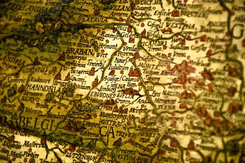 Žemėlapis, Kelnas, Vokietija, Senas, Kelias, Gaublys, Vokietijos Žemėlapis, Nostalgija, Viduramžiai