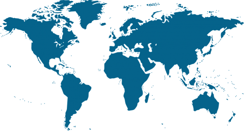 Žemėlapis, Pasaulis, Žemė, Žemynai, Mėlynas, Nemokama Vektorinė Grafika