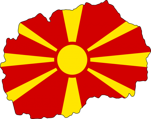 Žemėlapis, Vėliava, Makedonija, Makedonų Kalba, Šalis, Europa, Nemokama Vektorinė Grafika
