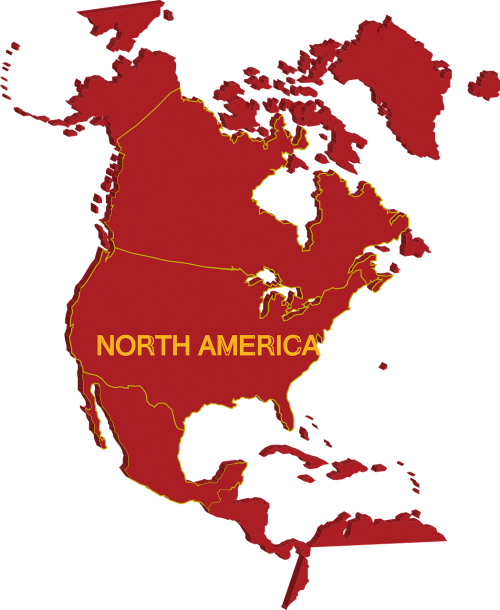 Žemėlapis, Šiaurė, Amerikietis, Geografija, Kanada, Usa, Meksika, Kartografija, Nemokama Vektorinė Grafika