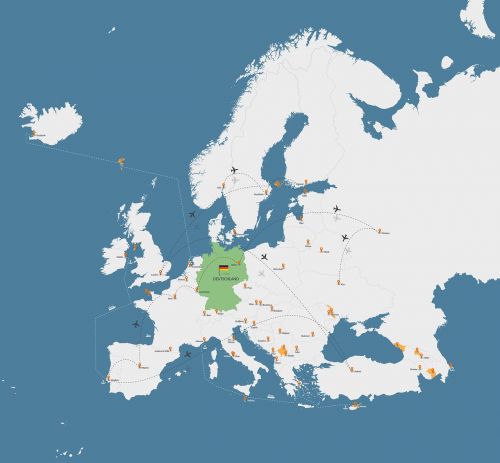 Europos Žemėlapis, Žemėlapis, Europa, Vokietija