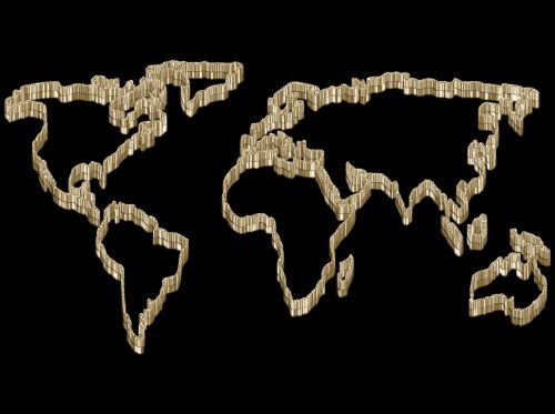 Pasaulio Žemėlapis, Ornamentas, 3D, Trimatis, Pasaulis