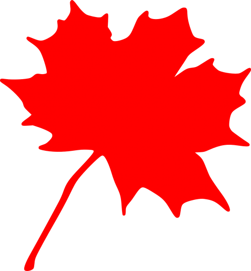 Klevas, Raudona, Lapai, Kanados, Kanada, Emblema, Nemokama Vektorinė Grafika
