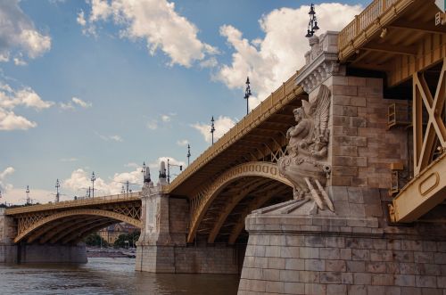 Margaret Tiltas, Tiltas, Danube Tiltas, Budapest, Lankytinos Vietos, Upė, Vengrija, Auksinis Tiltas
