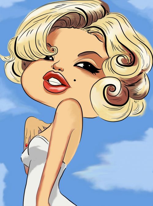 Marilyn Monroe, Animacinis Filmas, Grafika, Komiksas, Juokinga, Mergaitė, Piešimas
