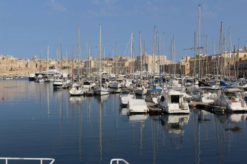 Marina, Uostas, Malta, Vittoriosa, 3 Miestai, Burlaiviai, Jachtos