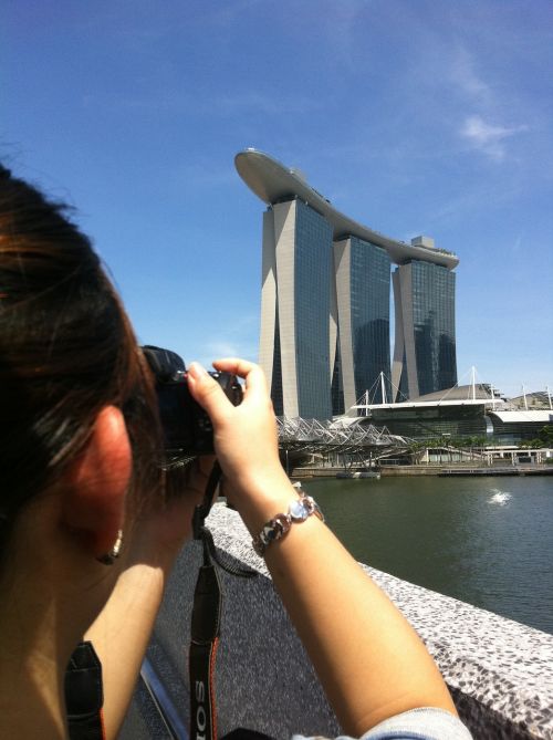 Marina Bay Smėliai, Fotografija, Mėlynas Dangus, Fotografuoti, Singapūras