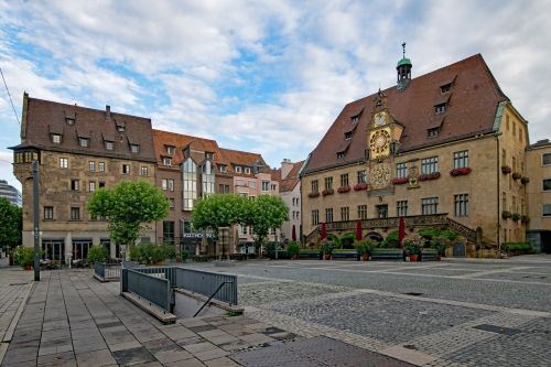 Prekyvietė, Senoji Miesto Rotušė, Heilbronn, Baden Württemberg, Vokietija, Senas Pastatas, Lankytinos Vietos, Kultūra, Pastatas, Architektūra, Miesto Rotušė, Senamiestis