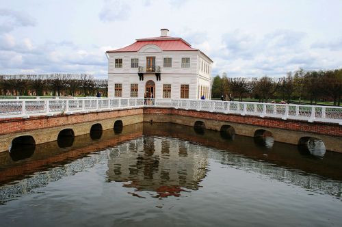 Namas,  Istorinis,  Tvenkinys,  Vanduo,  Marly Vieta,  Peterhof St Petersburg