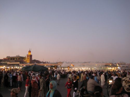 Marrakechas, Miesto Centras, Medina, Abendstimmung