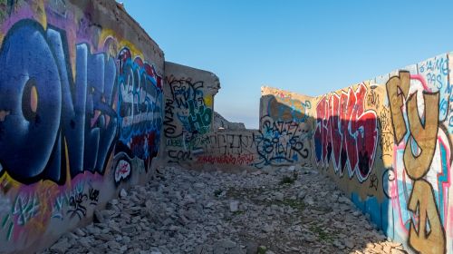 Marseille, Bunkeris, Kalanque, Grafiti, Žyma