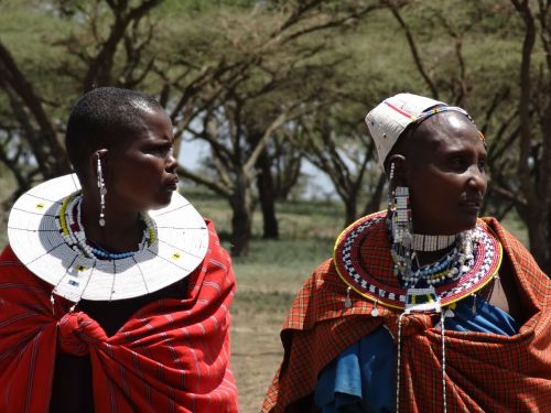 Masai, Aplankyti Masai, Moterys, Karoliai, Etninis