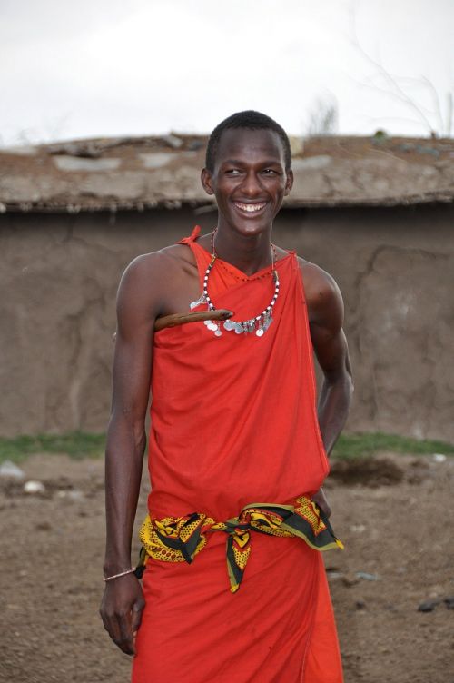 Masai Kariai, Masai, Vyras, Laimingas, Šypsosi, Kultūra, Kenya, Afrika, Mara