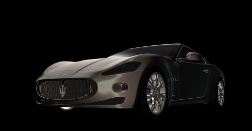 Maserati, Maserati Gt, Vienspalvis, Sportinė Mašina, Automatinis, Automobilis, Kontūras, Metalinis, Šešėlis, Siluetas, Izoliuotas, Kontūrai, Plastelinas, 3D, 3D Modelis, Kompiuterinė Grafika, Mašina, 3D Vizualizacija, Dizainas, Pininfarina