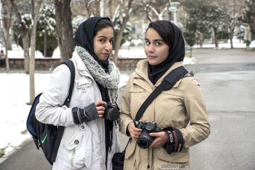 Mashadas, Mergaitės, Mellat Parkas, Žiema, Iranas, Fotoaparatai, Hobis