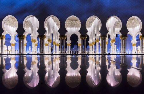 Masjid, Abu Dabis, Architektūra, Islamic, Uae, Religija, Malda