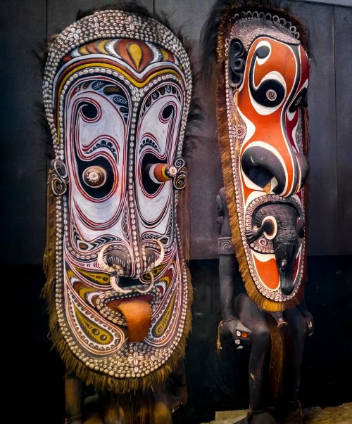 Kaukė, Papua Naujoji Gvinėja, Skulptūros, Medžio Skulptūros, Kultūra, Menas, Medžio Menas, Senovės, Singapūras, Medinis, Tradicinis, Kaimiškas, Mediena, Vintage, Senas, Sodai Prie Įlankos, Medinė Kaukė