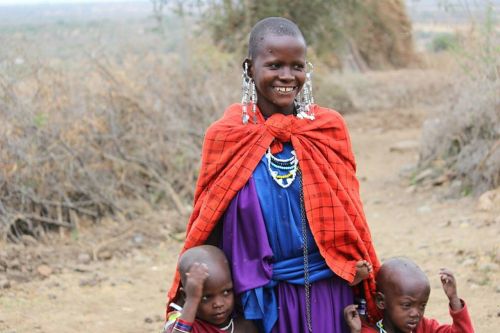 Maasai, Žmonės, Tanzanija, Boma, Afrika, Maasai Žemė, Vaikai, Motina