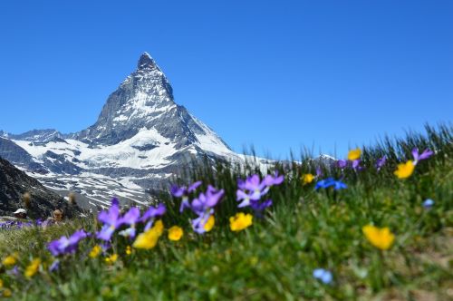 Matterhorn, Alpių, Zermatt, Kalnai, Gornergrat, Valais, Šveicarija, Gamta, Swiss Alps, Aukščiausiojo Lygio Susitikimas, Kalnų Vasara