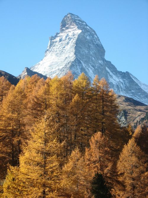 Matterhorn, Šveicarija, Alpių, Alpės, Swiss, Žinomas, Žiema, Kelionė, Peizažas, Orientyras, Kalnai, Balta, Piko