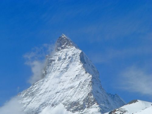 Matterhorn,  Šiaurinė Siena,  Šveicarija,  Zermatt,  Žiema,  Alpės,  Kalnas