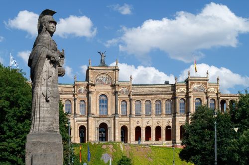 Maximilianeum, Bavarija, Munich, Bayerischer Landtag, Architektūra, Balta Mėlyna
