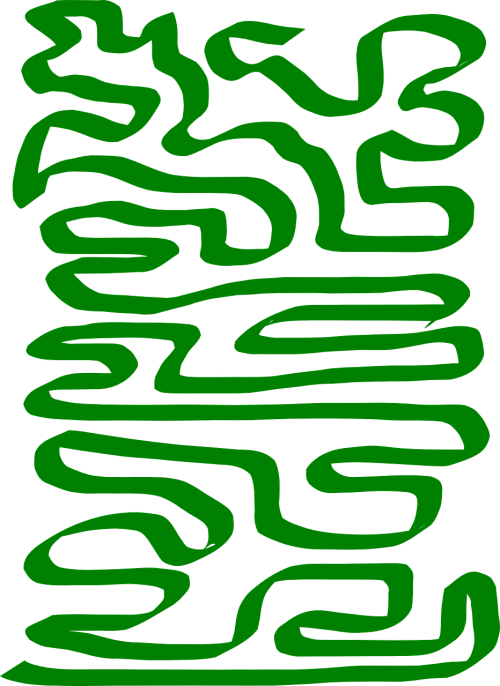 Labirintas, Žalias, Labirintas, Galvosūkis, Kelias, Kompleksas, Nemokama Vektorinė Grafika