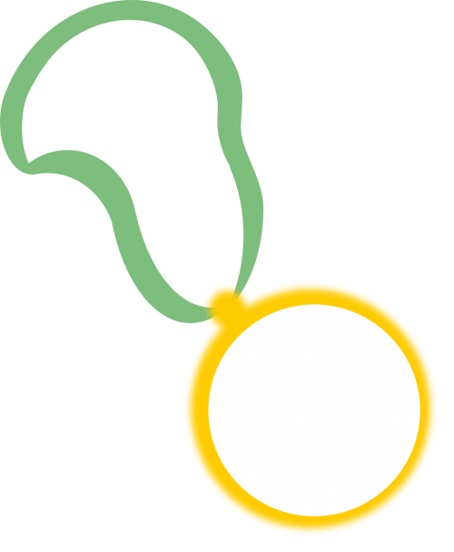 Medalis, Sporto Apdovanojimas, Auksas, Sėkmė, Trofėjus, Premija, Nugalėtojas, Juosta, Žalias, Tuščias, Nemokama Vektorinė Grafika