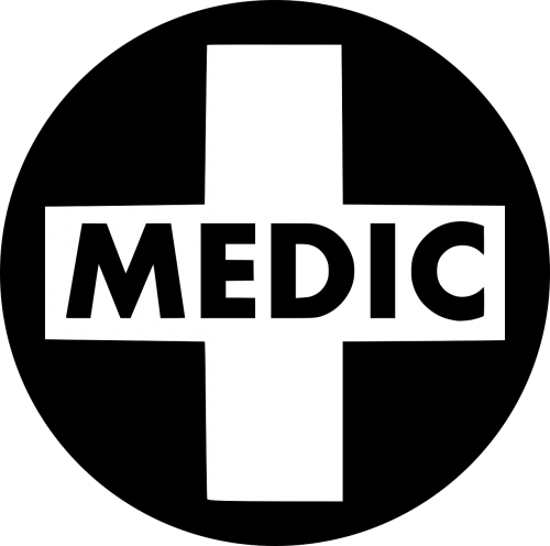 Medic, Apvalus, Vaistinė, Kirsti, Pagalba, 1-Oji Pagalba, Pirmoji Pagalba, Piktograma, Juoda, Balta, Plius