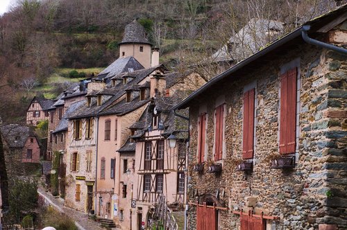 Viduramžių,  Conques,  Aveyron,  Abbey,  Vitražai,  Paveldas,  Piligrimystės,  Kaimas