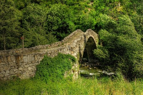 Viduramžių Tiltas, Pont De La Margineda, Andorra, Xiv Amžius, Romantika, Istorija