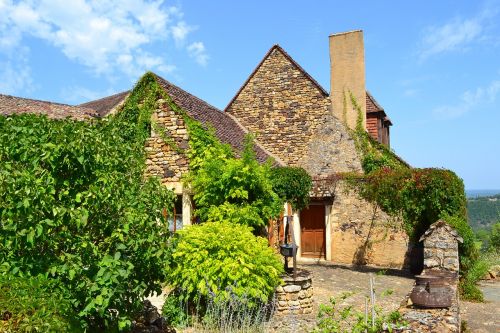 Viduramžių Namai, Šuliniai, Židinys, Viduramžių Kaimas, Dordogne, France, Audrix, Mūrinis Namas