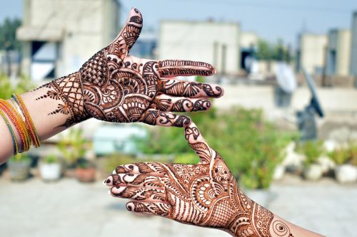 Mehndi, Dekoratyviniai Dizainai, Henna, Indijos Šventinis, Karvachauth