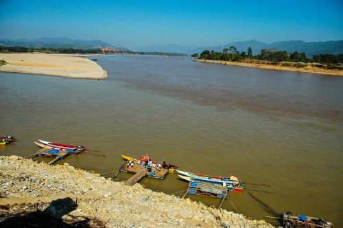 Mekong Upė, Upė, Auksinis Trikampis, Tailandas, Asija