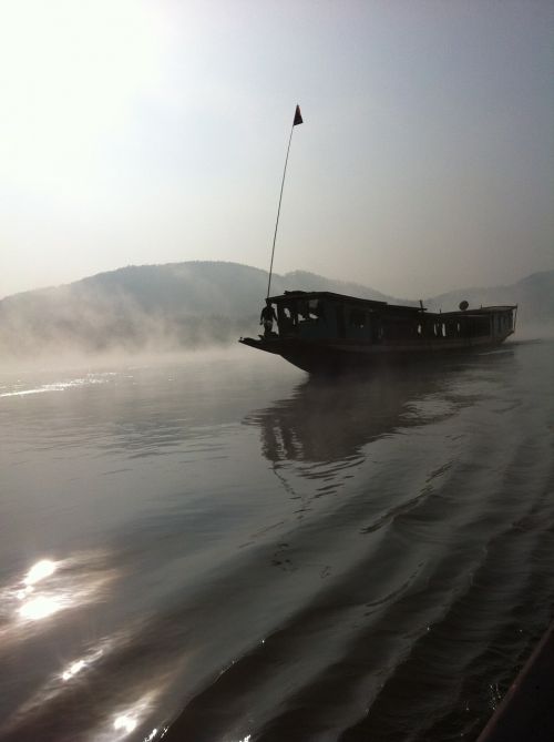 Mekong Upė, Rūkas, Boot, Morgenstimmung, Atmosfera, Vanduo