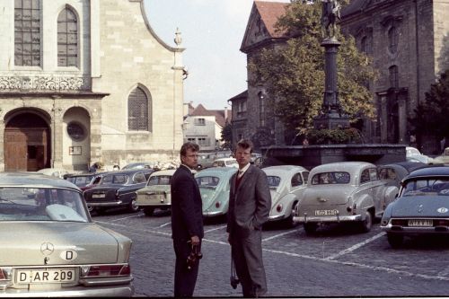 Vyrai, Istoriškai, Automobiliai, Daimleris, Oldtimer, Lindau, 1962, Vw Vabalas, Bažnyčia