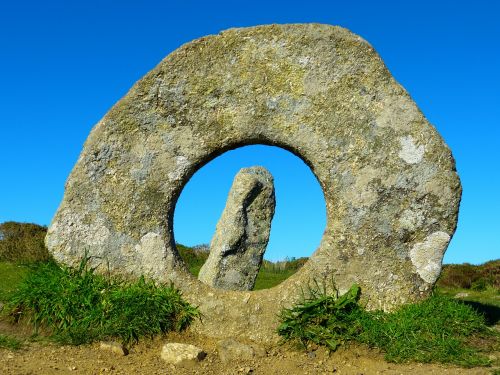 Men-An-Tol, Plyta, Cornwall, Pietų Liauka, Granitas, Megalitformacija, Menhiras, Crick Akmuo, Velnio Akis
