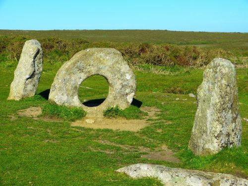 Men-An-Tol, Plyta, Cornwall, Pietų Liauka, Granitas, Megalitformacija, Menhiras, Crick Akmuo, Velnio Akis