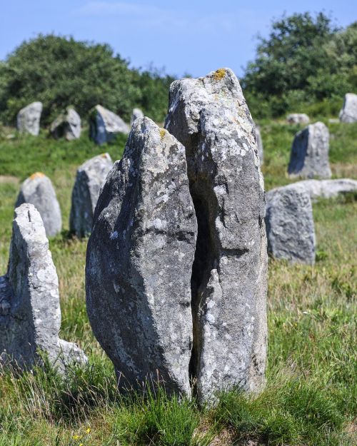 Menhiras, Pierre, Carnac, Ménec Derinimas, Brittany, Mégalithisme