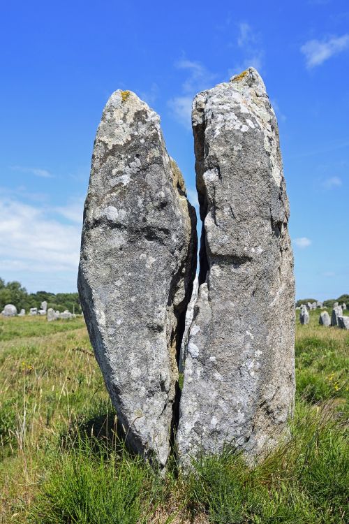 Menhiras, Pierre, Carnac, Ménec Derinimas, Brittany, Mégalithisme