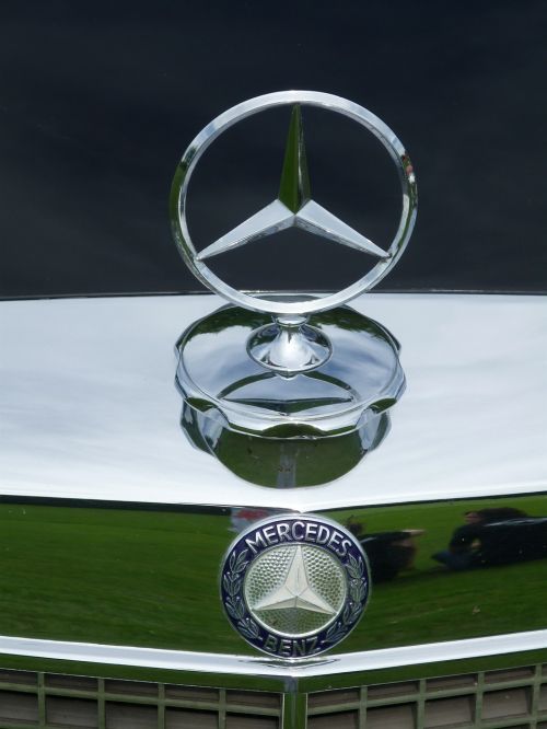Mercedes, Žvaigždė, Automatinis, Oldtimer, Juoda, Mercedes Žvaigždė, Automobilio Prekės Ženklas