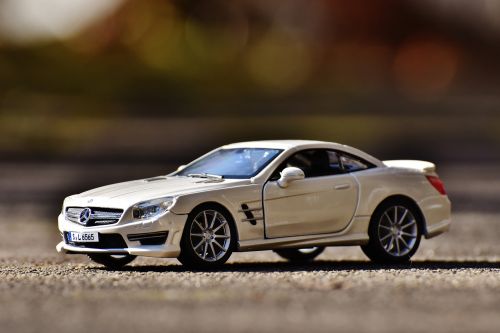 Mercedes Benz, Sl 65 Amg, Balta, Modelis Automobilis, Sportinė Mašina, Modelis, Automatinis