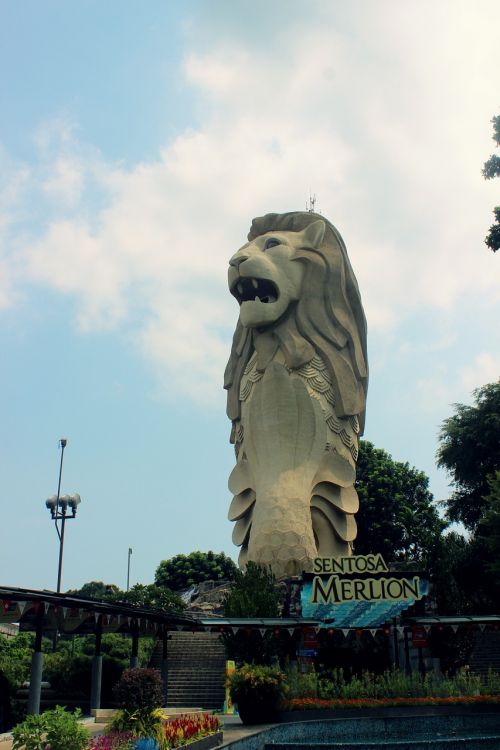 Merlionas, Singapūras, Sentosa, Liūto Statula