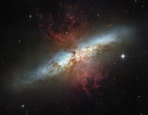 Messier 82, Ngc 3034, M82, Spiralinė Galaktika, Žvaigždynas Didelis Lokys, M 82, Netaisyklinga Galaktika, Žvaigždėtas Dangus, Erdvė, Visata, Visi, Naktinis Dangus, Dangus, Astronautika, Nasa, Kosmoso Kelionės
