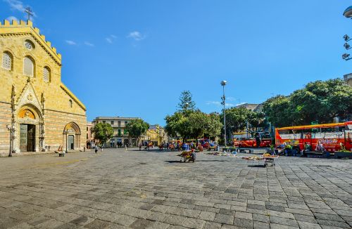 Messina, Kvadratas, Sicilija, Italy, Ispanų, Autobusas, Bažnyčia, Katedra, Piazza, Pardavėjai, Gatvė, Kelionė, Kelionė, Europietis, Miestas