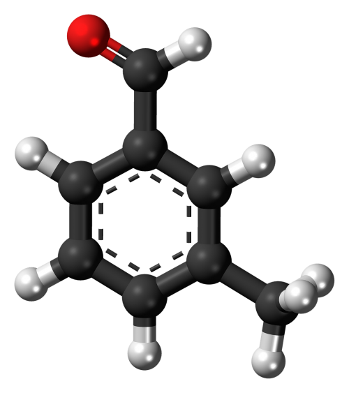 Metilbenzaldehidas,  Molekulė,  Aromatiniai,  Chemija,  Atomai,  Modelis,  Bondings,  Tyrimai,  Junginys
