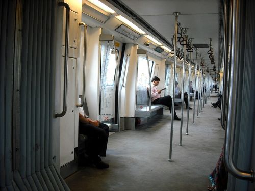 Metro, Naujasis Delis, Metro, Traukinys, Indija