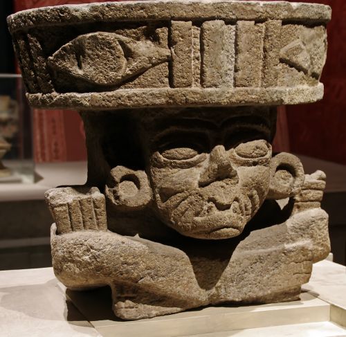 Meksika, Antropologijos Muziejus, Statula, Columbian, Mesoamerica, Primityvus Menas