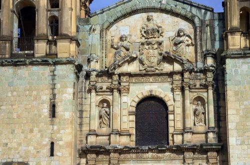 Meksika, Oaksaka, Katedra, Frontonas, Barokas, Architektūra